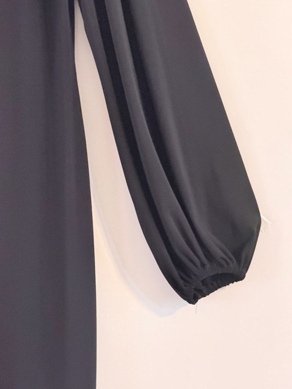 Bebe Black Poet Sleeve Tie-Neck Maxi Dress Size XL - Picture 11 of 15